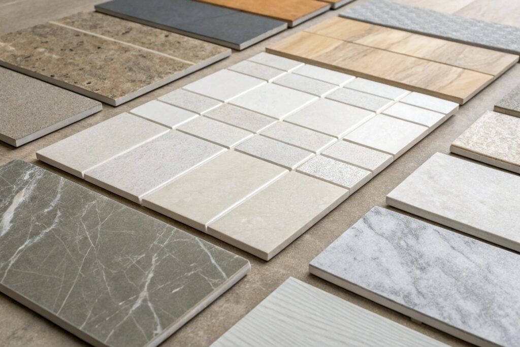 Tile samples for matching during tile replacement service in Townsville