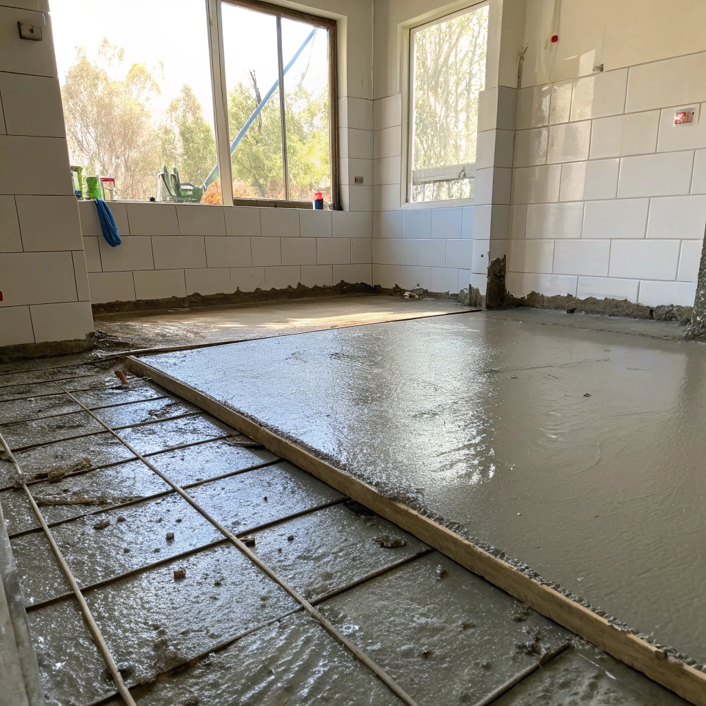subfloor preparation bathroom floor tiling Townsville